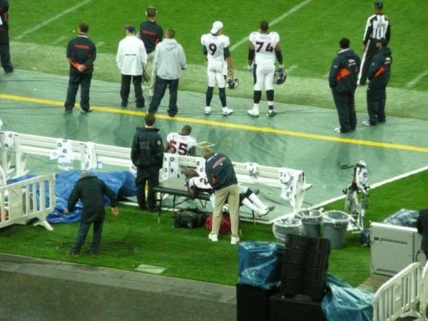 Goodman after reinjuring thigh that had kept him out from previous games.