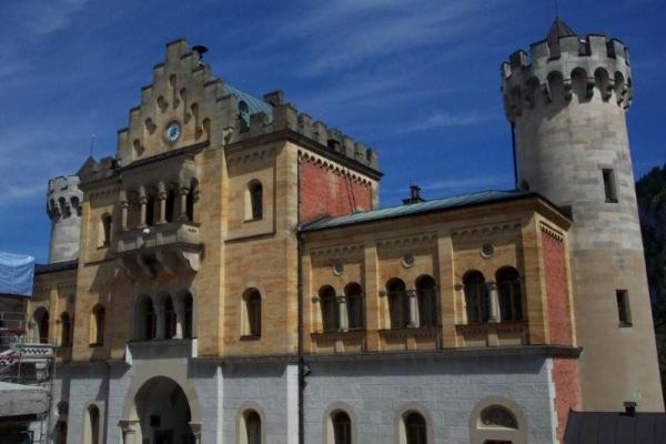 Schloss Hohenschwangau - the actual home of King Ludwig.  He build Neuschwanstein on a hill across the valley as much to look at as anything, which is why the outside was so pretty.