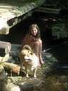 nancy and Phoebe at the brook