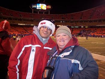 Me and my best friend at the Big 12 Championship at Arrowhead a few years back.