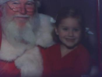 My daughter kaylee with Santa on 12.09.08