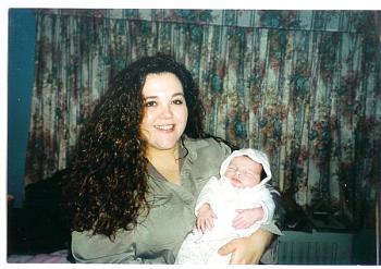 My wife and daughter as a newborn.  I love this pic of Mrs D.