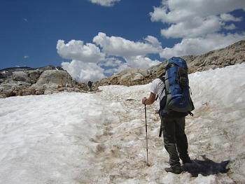 Pic of me crossing the snow on the second day.