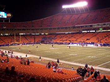 The view from our seats during pregame...long before the game started, I might add.