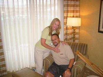 My brother and his wife, Lancaster PA, 2008.  He had knee replacement surgery 2 weeks prior