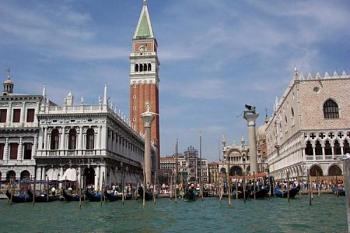Square in Venice.  Can't remember the name, but it was where the opening scene in the Italian job was filmed.